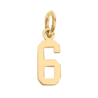 Small Gold Number Sports Collection - 6