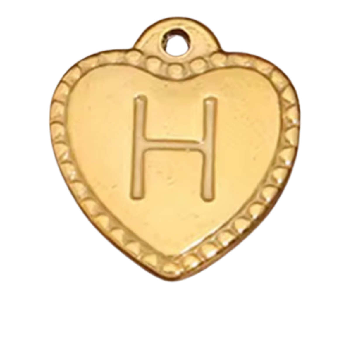 Gold Heart Pendant Initial Collection