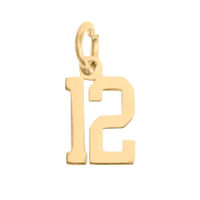 Small Gold Number Sports Collection - 12