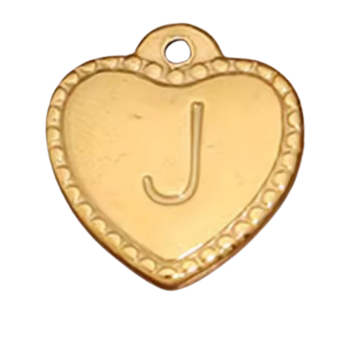 Gold Heart Pendant Initial Collection