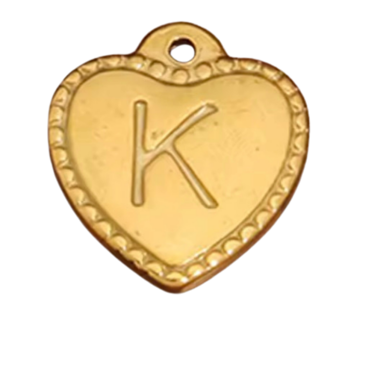 Gold Heart Pendant Initial Collection