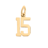 Small Gold Number Sports Collection - 15