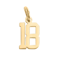 Small Gold Number Sports Collection - 18