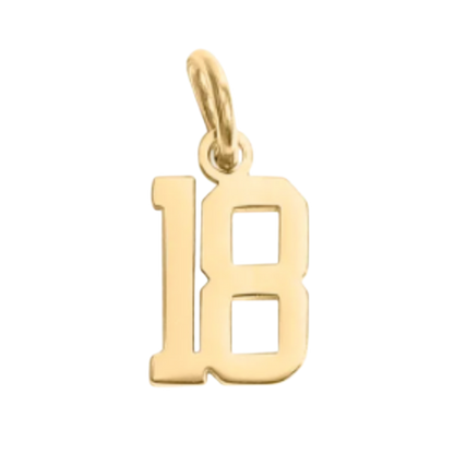 Small Gold Number Sports Collection
