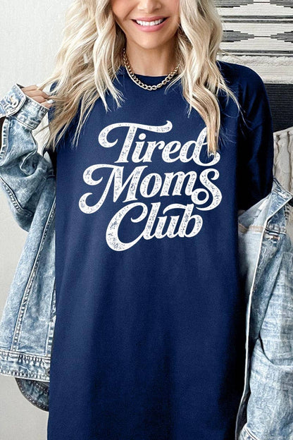 Tired Moms Club Graphic Heavy Cotton Tee: NATURAL / XL