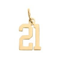 Small Gold Number Sports Collection - 21