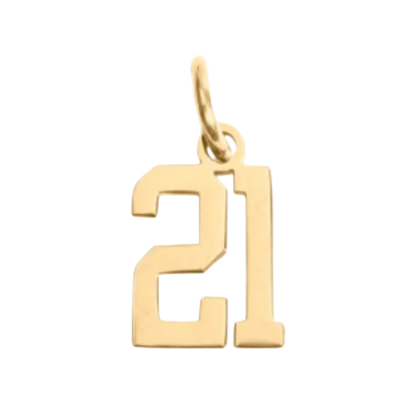 Small Gold Number Sports Collection