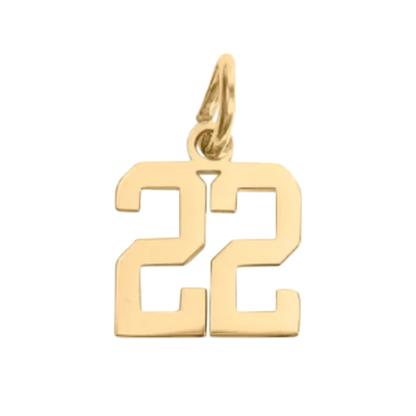 Small Gold Number Sports Collection