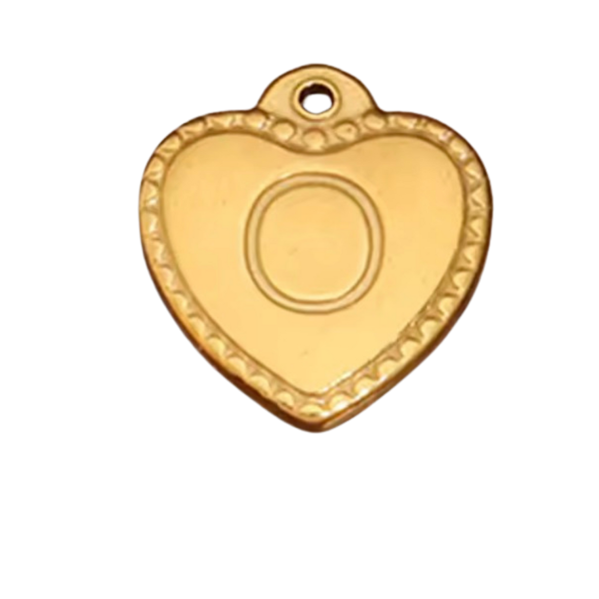 Gold Heart Pendant Initial Collection