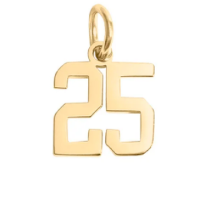 Small Gold Number Sports Collection