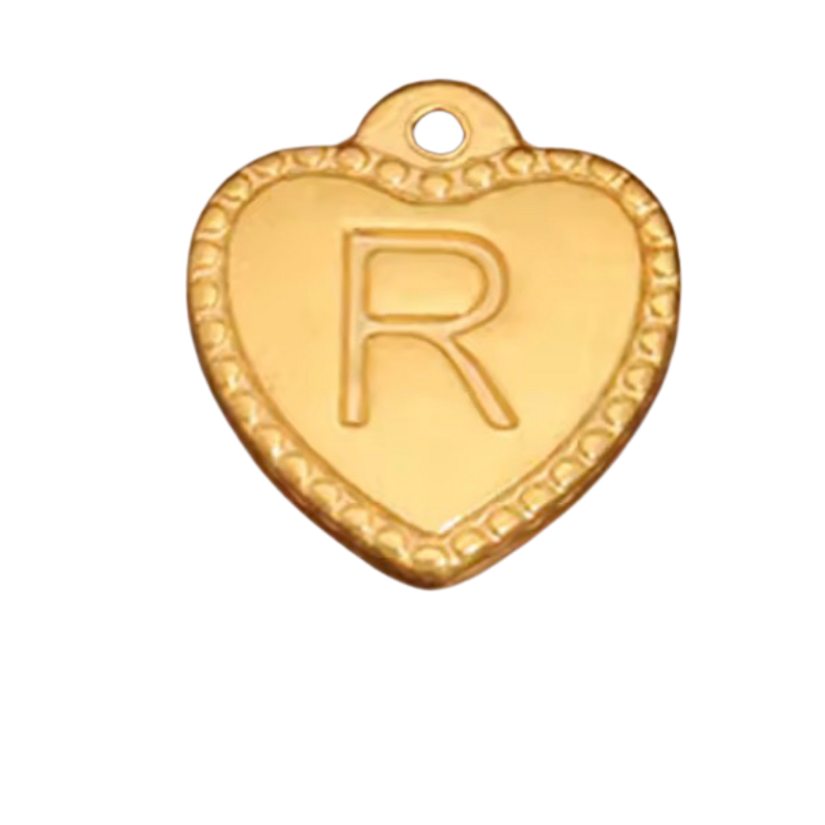 Gold Heart Pendant Initial Collection