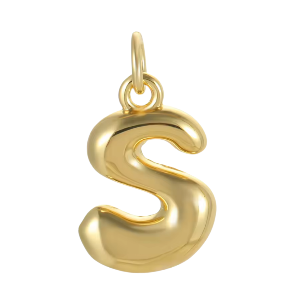 Gold Groovy Bubble Initial Collection