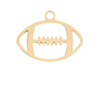 Sport Collection - Small Gold Football Charm