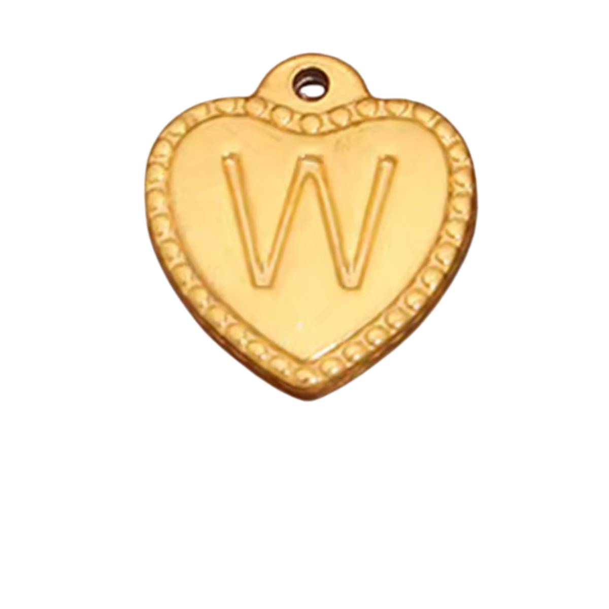 Gold Heart Pendant Initial Collection