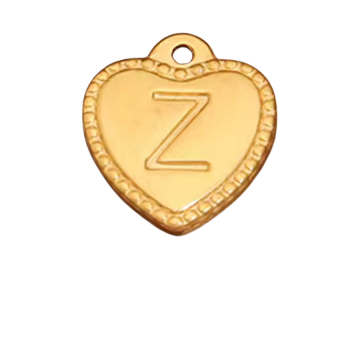 Gold Heart Pendant Initial Collection