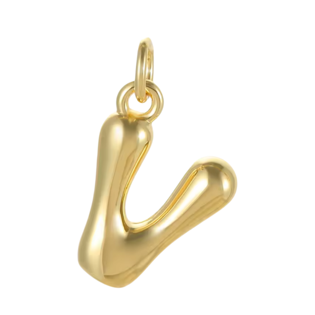 Gold Groovy Bubble Initial Collection