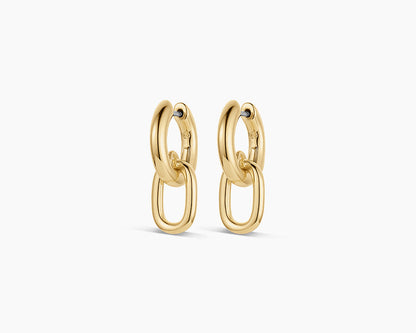 Gold Earring Charm Huggies