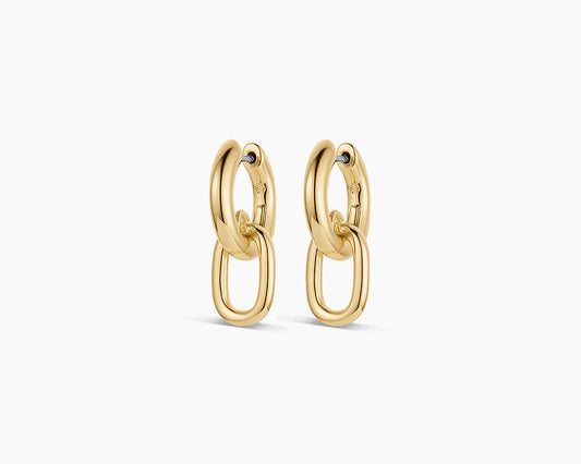 Gold Earring Charm Huggies
