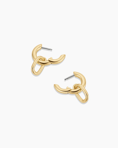 Gold Earring Charm Huggies