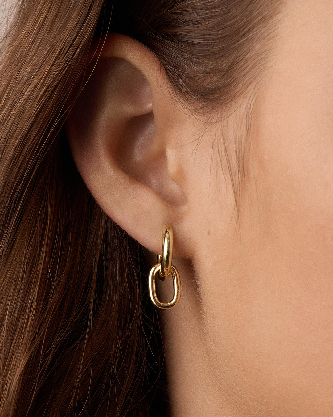 Gold Earring Charm Huggies