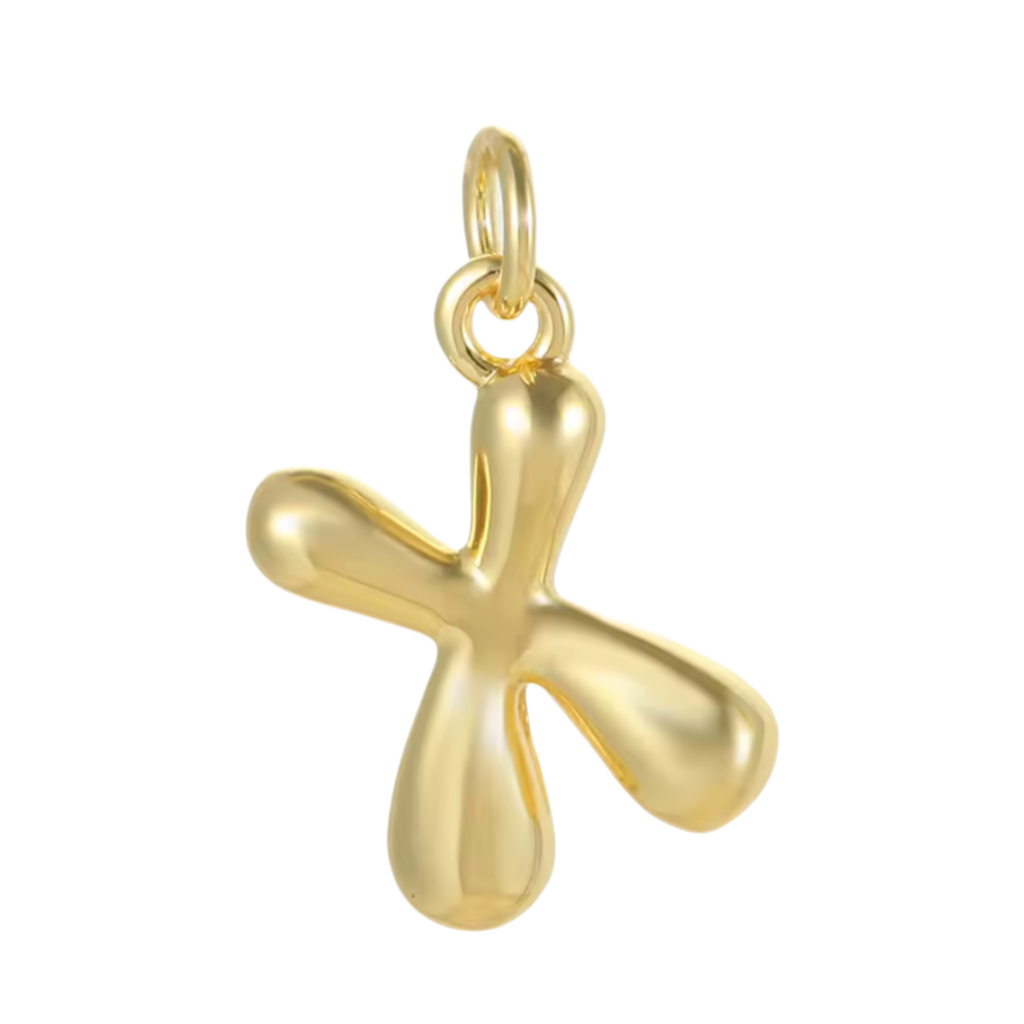 Gold Groovy Bubble Initial Collection