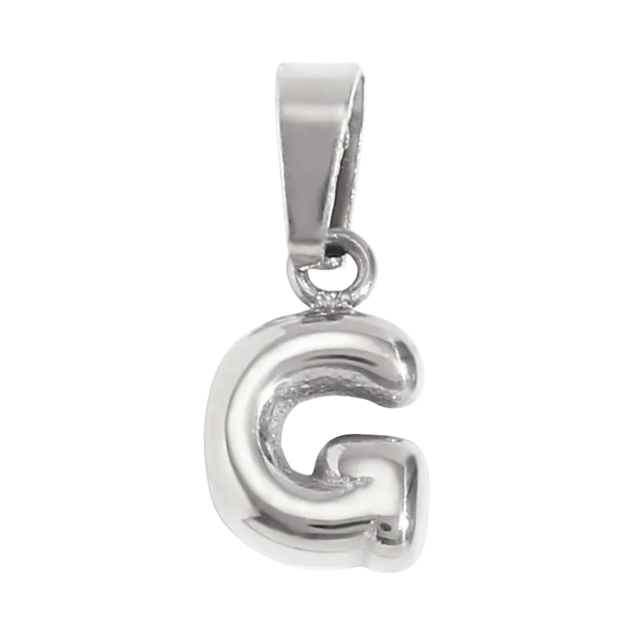 Small Silver Bubble Initial Collection