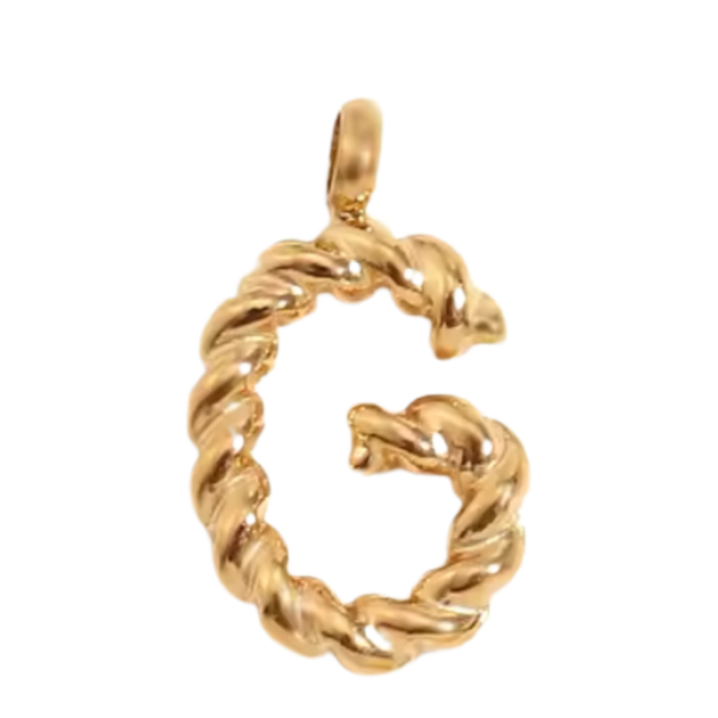 Gold Twisted Rope Initial Collection