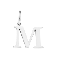 Silver Times New Roman Initial Collection - 'M' Silver Times New Roman Initial