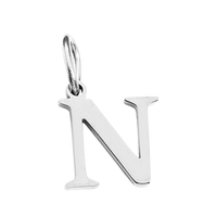 Silver Times New Roman Initial Collection - 'N' Silver Times New Roman Initial