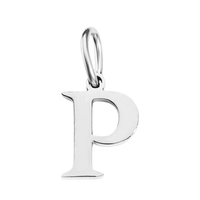 Silver Times New Roman Initial Collection - 'P' Silver Times New Roman Initial
