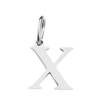 Silver Times New Roman Initial Collection - 'X' Silver Times New Roman Initial