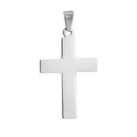 Sport Bar Cross Collection - Medium Flat Silver Cross