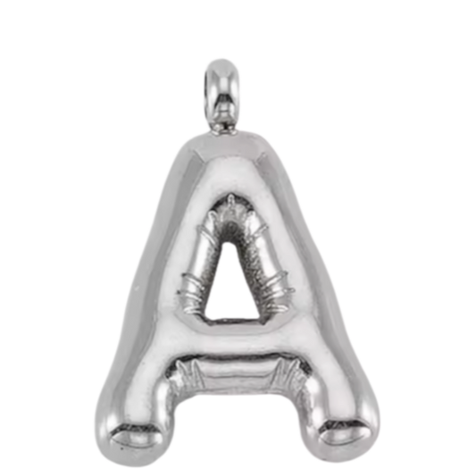 Large Silver Bubble Letter Collection