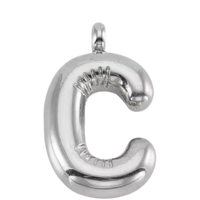 Large Silver Bubble Letter Collection - 'C' Silver Large Bubble Letter