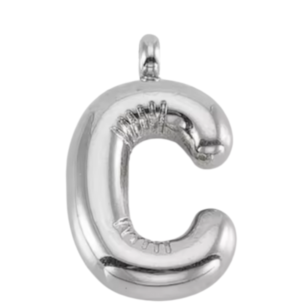 Large Silver Bubble Letter Collection
