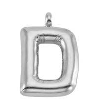 Large Silver Bubble Letter Collection - 'D' Silver Large Bubble Letter