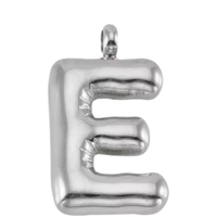 Large Silver Bubble Letter Collection - 'E' Silver Large Bubble Letter