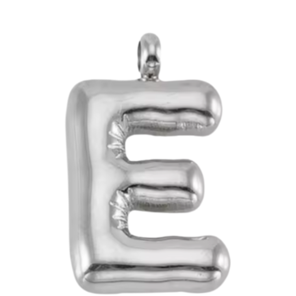Large Silver Bubble Letter Collection