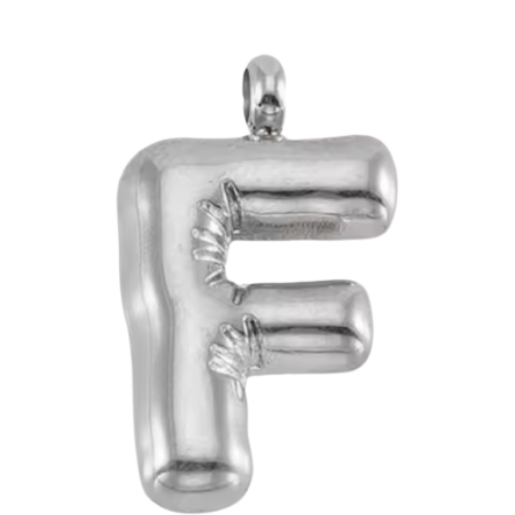 Large Silver Bubble Letter Collection