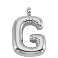 Large Silver Bubble Letter Collection - 'G' Silver Large Bubble Letter