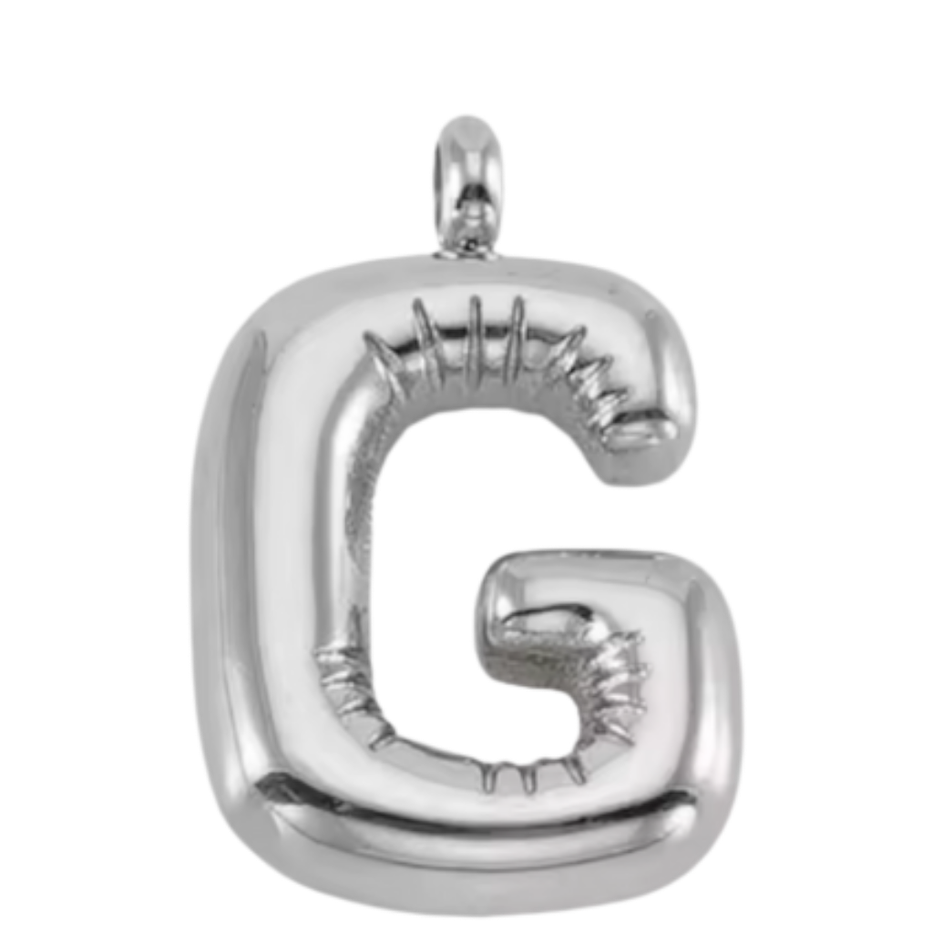 Large Silver Bubble Letter Collection