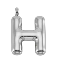 Large Silver Bubble Letter Collection - 'H' Silver Large Bubble Letter