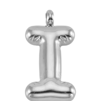 Large Silver Bubble Letter Collection - 'I' Silver Large Bubble Letter