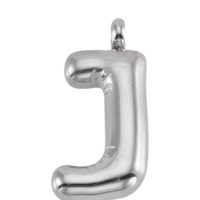 Large Silver Bubble Letter Collection - 'J' Silver Large Bubble Letter