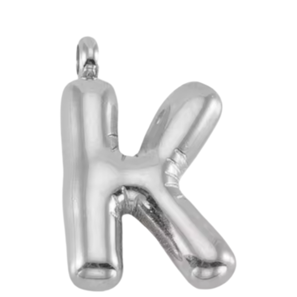 Large Silver Bubble Letter Collection