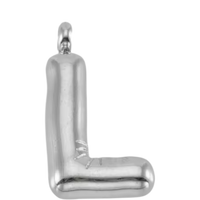 Large Silver Bubble Letter Collection - 'L' Silver Large Bubble Letter