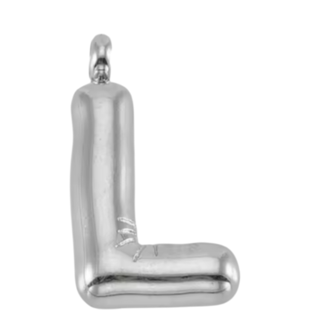Large Silver Bubble Letter Collection