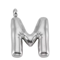 Large Silver Bubble Letter Collection - 'M' Silver Large Bubble Letter