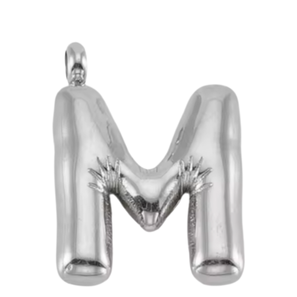Large Silver Bubble Letter Collection
