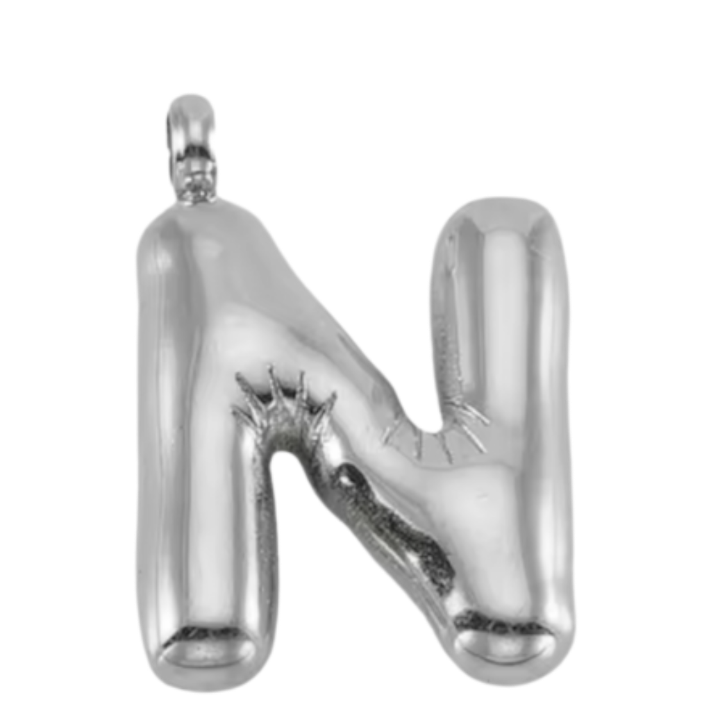 Large Silver Bubble Letter Collection